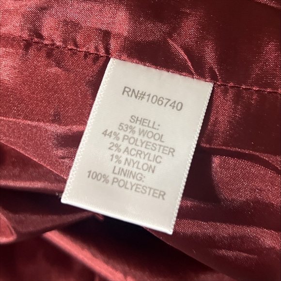 Chadwicks Womens Red Wool Blend Tartan Blazer Christmas Preppy Academia Winter - Picture 4 of 5